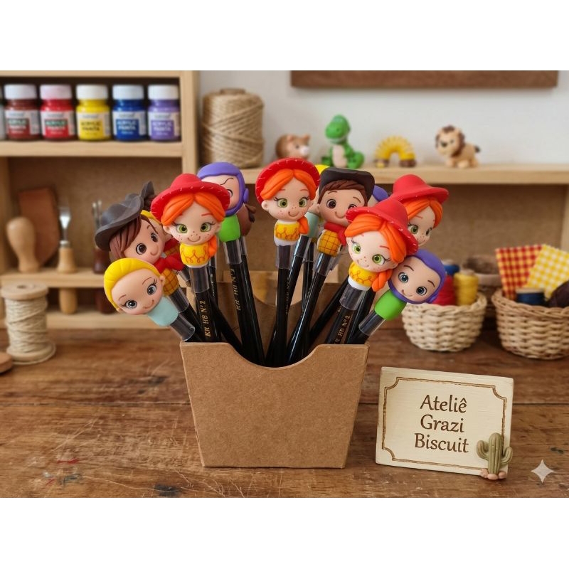 Ponteira Toy Story para lápis ou caneta (10 unidades)