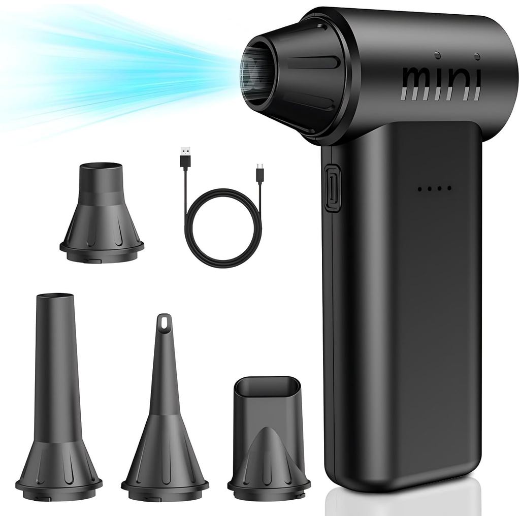 Compressed Air Duster - 150000RPM Super Power Electric Air Duster, 3-Gear Adjustable Mini Blower with Fast Charging, Dus