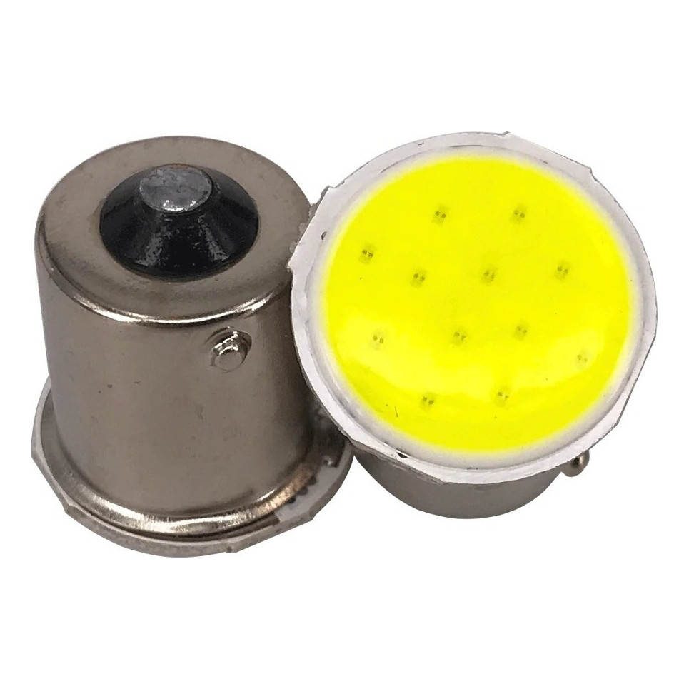 Kit 6 Lâmpadas Led Ré Chip Cob Ba15s 67 1 Polo E 2 Polo 12v