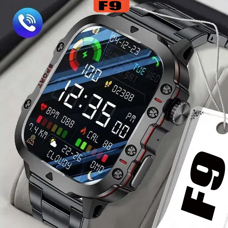 Smartwatch F9 2025 Com Bluetooth Para Chamadas , Relógio Esportivo E monitor De Frequência Cardíaca
