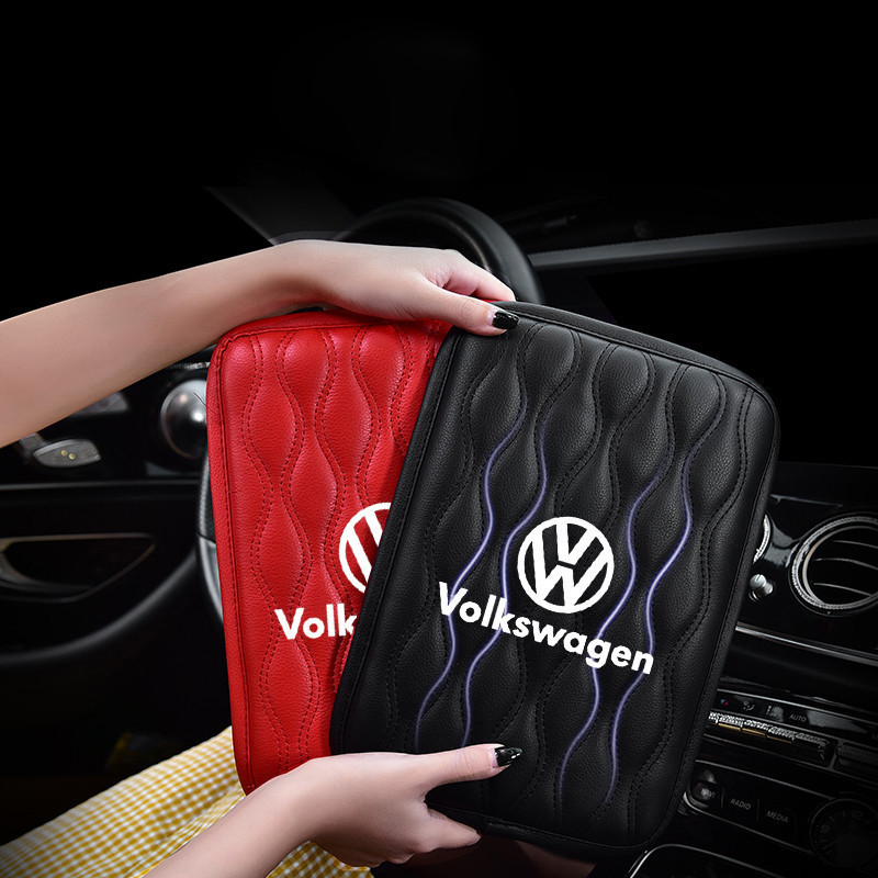 Almofada Universal de Couro para Apoio de Braço de Carro, Capa Protetora Impermeável para Console Central, para Volkswag