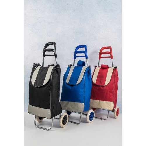 Carrinho de Feira Dobrável com Bolsa Resistente Multifunção Organizador Prático Rodas Resistentes