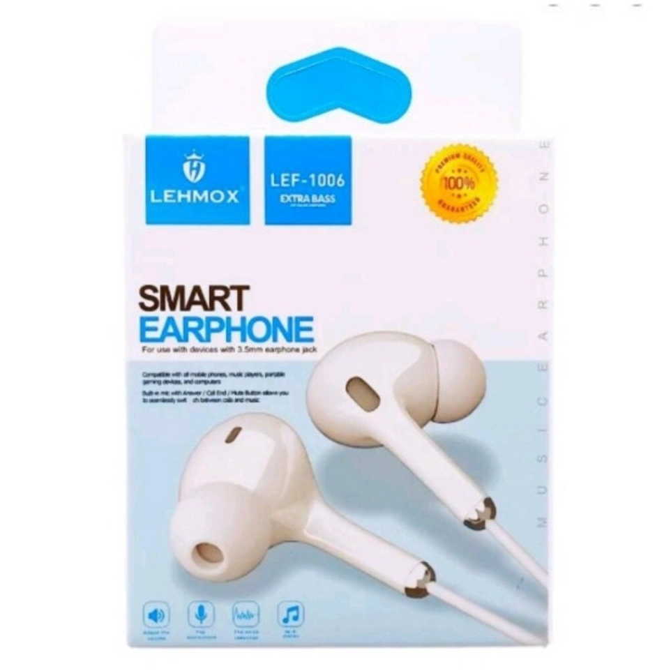 Fone De Ouvido para Celular compatível com Andoid, Samsumg, Xiaomi  Refoçado - Lehmox Lef-1006 Fone Smart Earphone Fone Com Microfone