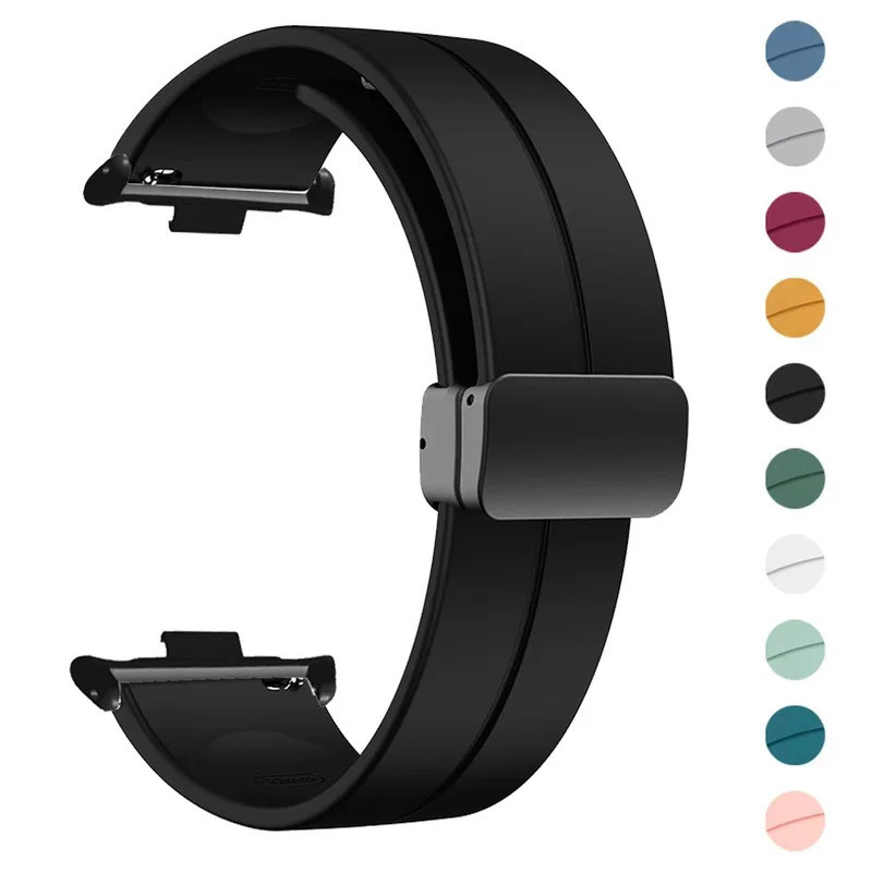 Pulseira Magnética Esportiva para Redmi Watch 6 5 4, Pulseira de Silicone para Xiaomi Mi Band 9 Pro/8 Pro, Acessórios pa