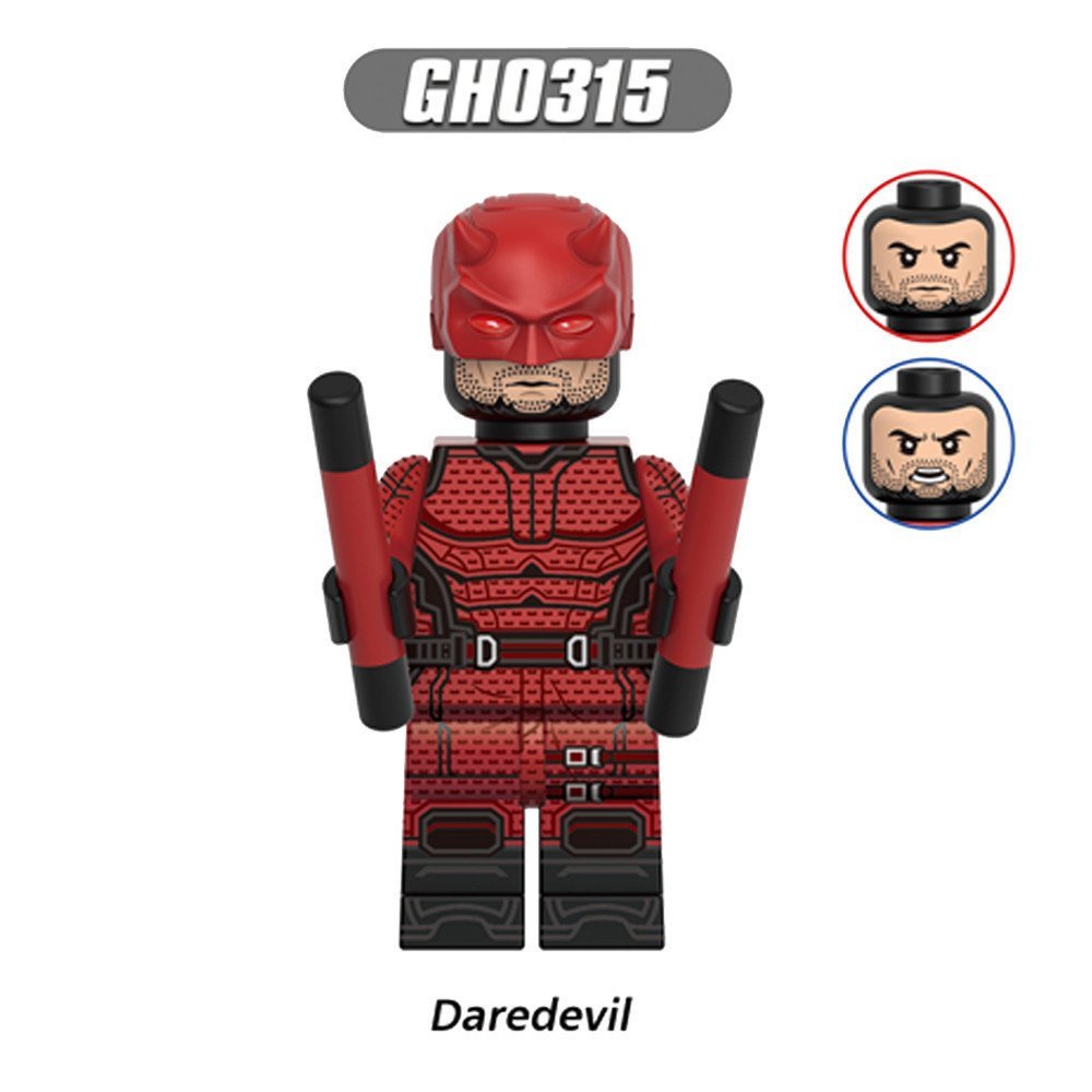 Matt Murdock, Daredevil, White Tiger, Punisher, Mace, Golden Wolf, Target Man, brinquedos de blocos de montar, presente