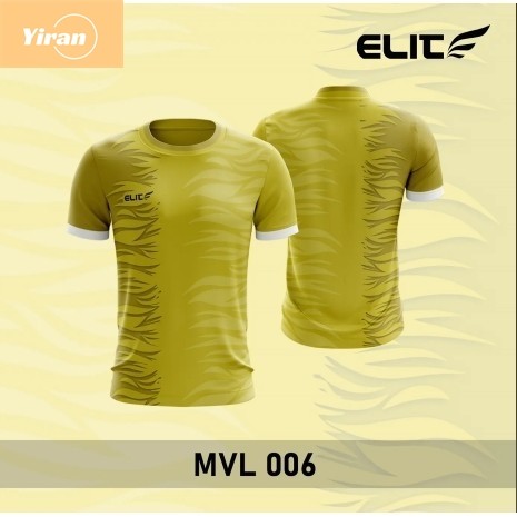 Elit MVL 006 Golden Tiger Stripe Camiseta De Sublimação Completa De Microfibra De Manga Curta Para Equipe Esportiva