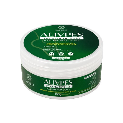 ALIVPES Terapia dos Pés 150g – Pomada para alívio da Fascite Plantar, Esporão, Neuropatia periférica e Pés Cansados