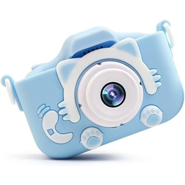 Mini Câmera Digital de desenho Animado de 12 MP com Câmera Dupla para Crianças com Tela IPS de 2