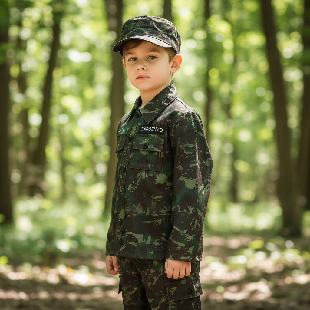 FANTASIA EXERCITO INVERNO CAMUFLADO GB INFANTIL/JUVENIL