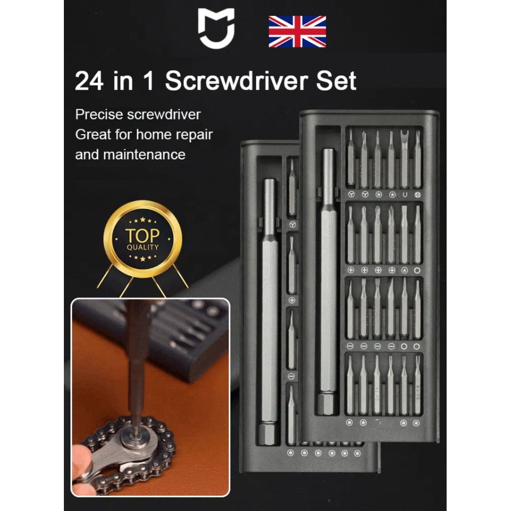 【Design Compacto】[Easy Detach and Repair] 24 in 1 Screwdriver Set Multiple Bits/Phone/Tablet/DIY/Repair/Tools Chave de F