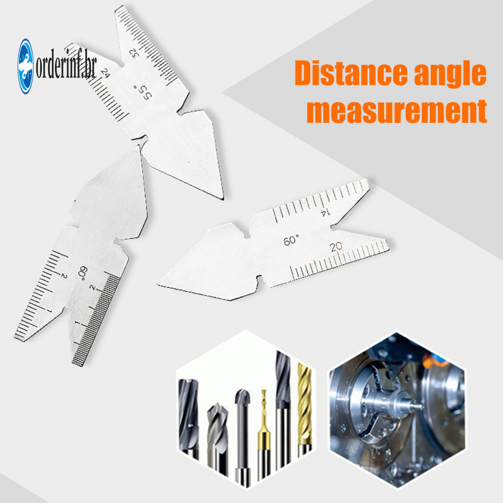 Thread Pitch Gauge Measurement Kit Counter Multiple Set Stainless Steel Measuring Tools 55/60 Degree for Accurate for Me