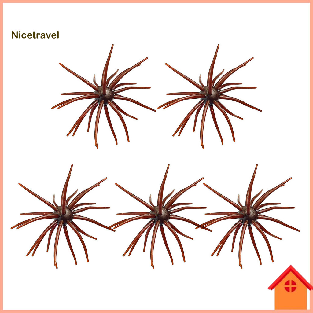 Realistic Sea Urchin Lures Bionic Fishing 5pcs Set – Floating Soft Artificial Bait for Freshwater Multiple Sizes for E