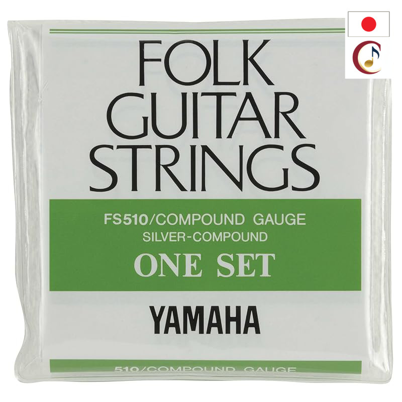 Yamaha FS Series Acoustic Guitar String Set for Steel-String/Folk Guitars, Multiple Gauges (FS510/FS520/FS550)/From Japa