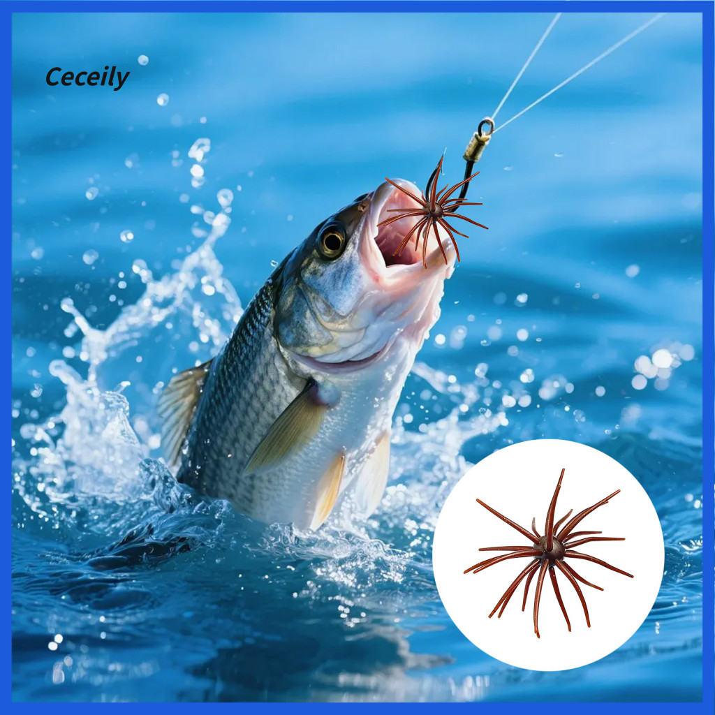 Sea Urchin Bait Reflective Fishing Lures 5pcs Bionic Set – Floating Soft Artificial for Freshwater Multiple Sizes 4cm-