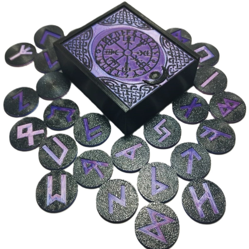 Runas Nordicas futhark Oraculo Odin Viking Adivinhação Magia com Caixinha.