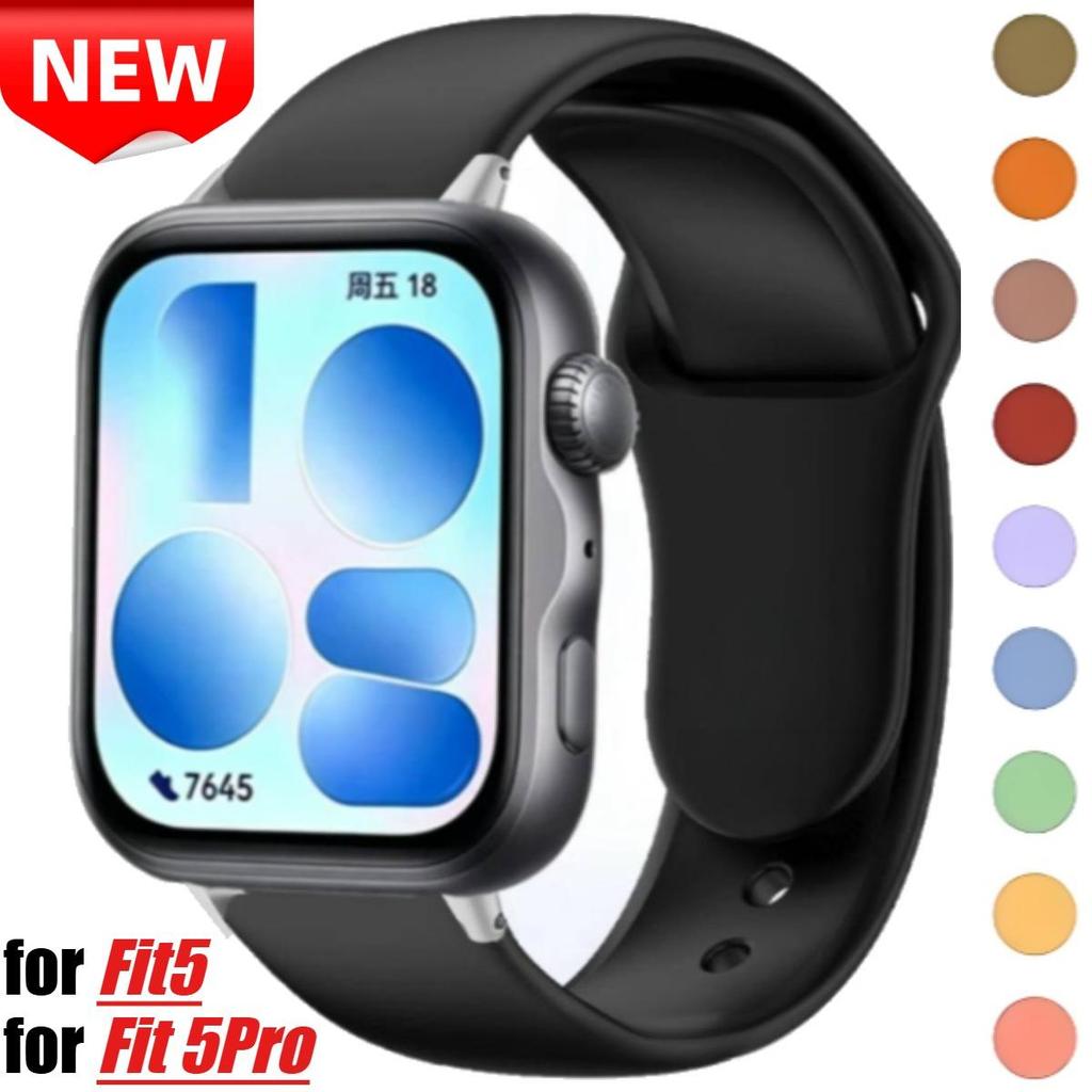 Pulseira Esportiva De Cor Macia Para Huawei Fit 5 Fit5 Pro Watch 4/4/3 Strap Silicone Correa Fit3 Fit4 Acessórios De