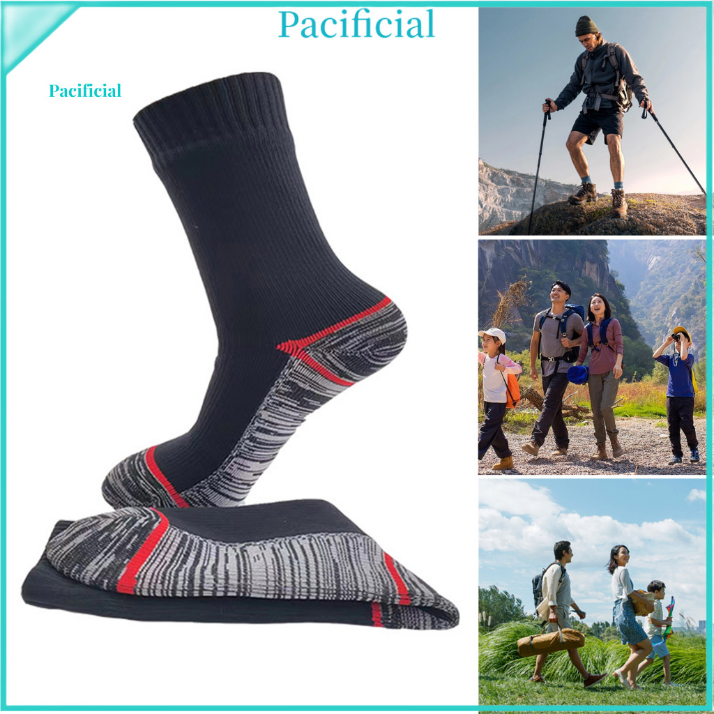 Shock-absorbing Socks Hiking Waterproof 1 Pair Compression for Men Women – 3-layer Breathable Moisture-wicking Outdoor