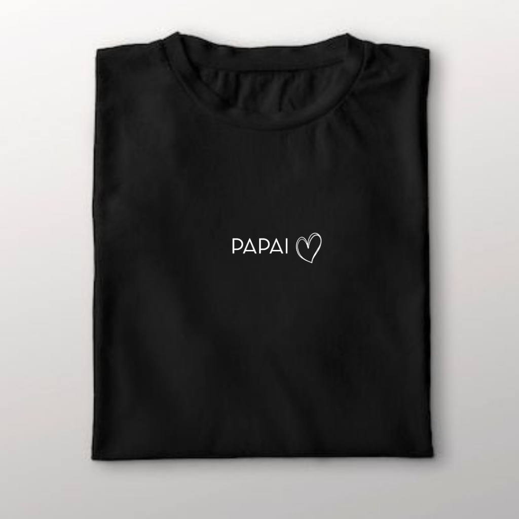 Camiseta Dia Dos Pais Masculina Minimalista Pai 100% Algodão Casual