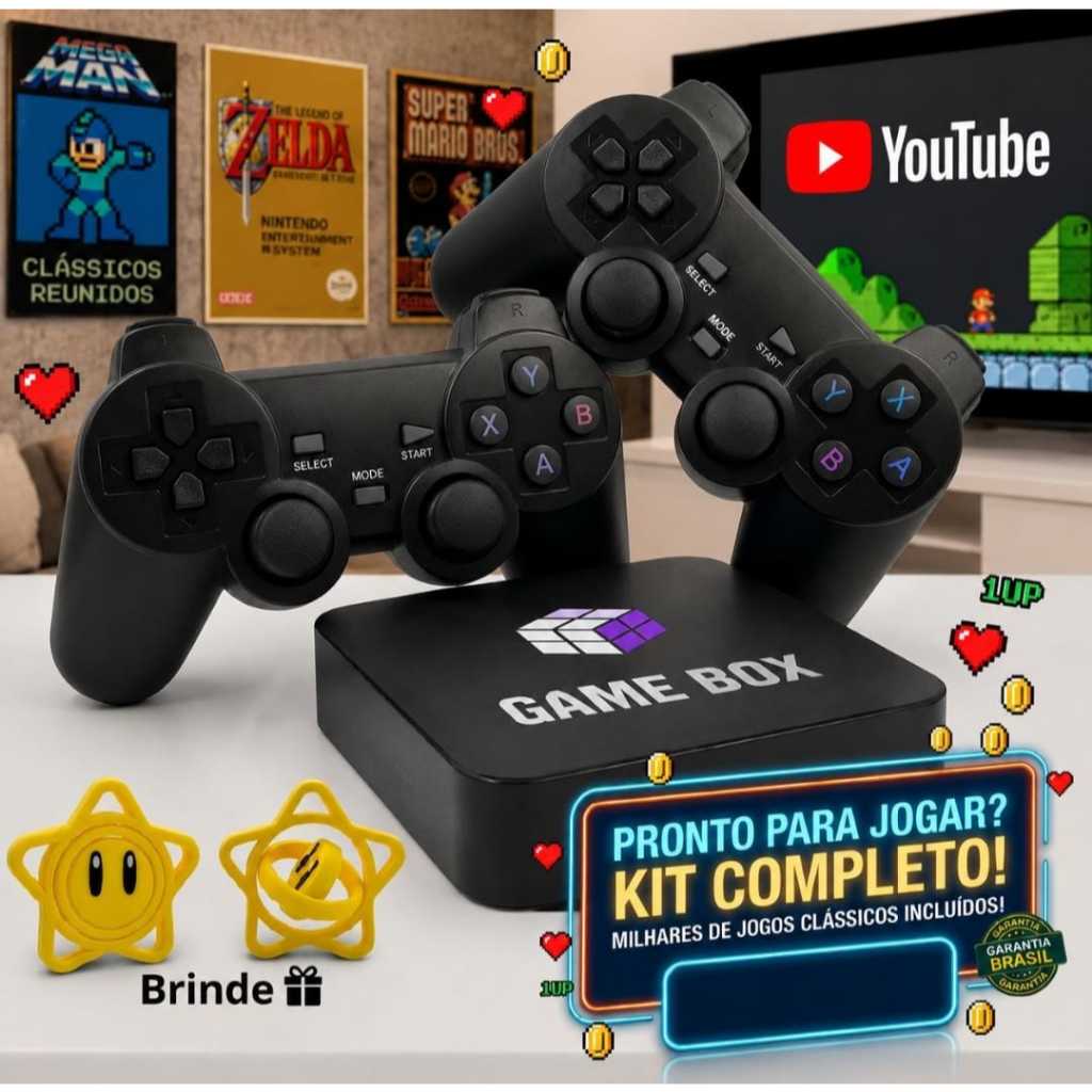 Game Box Videogame/ Smart BOX ANDROID - SISTEMA ATUALIZADO/NOVA VERSAO 2026