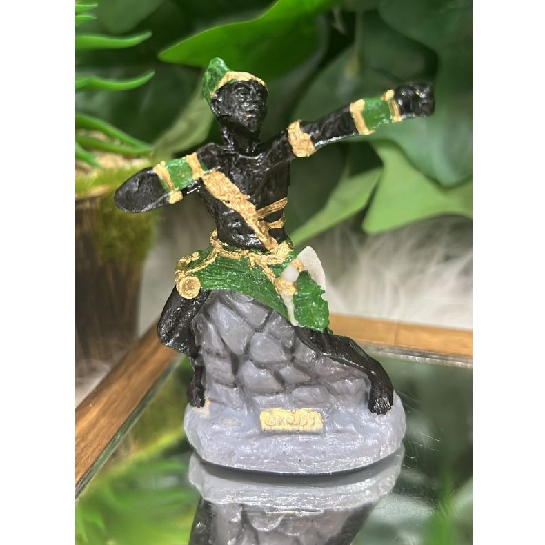 Orixá Oxóssi Mini 10 CM Resina Decoração Religiosa Umbanda Candomblé
