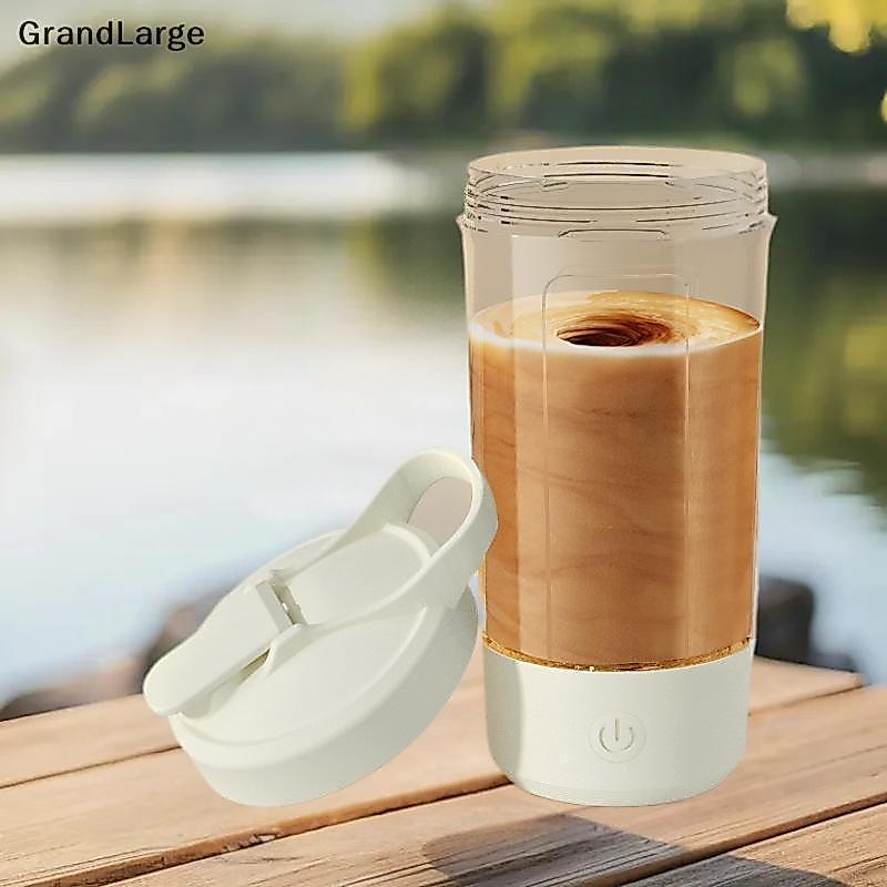[GrandLarge] Copo De Agitação De Café Elétrico Portátil De 450ml Usb Recarregável Totalmente Automático Para Fitness Esp