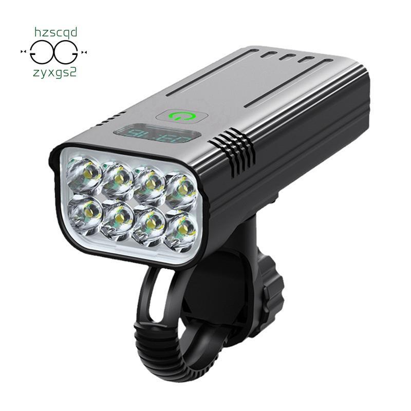 Luzes De Ciclismo 12LED 5200mAh Carregamento USB/Potência Luz Da Bicicleta Liga Alumínio Farol Lâmpada Dianteira OA