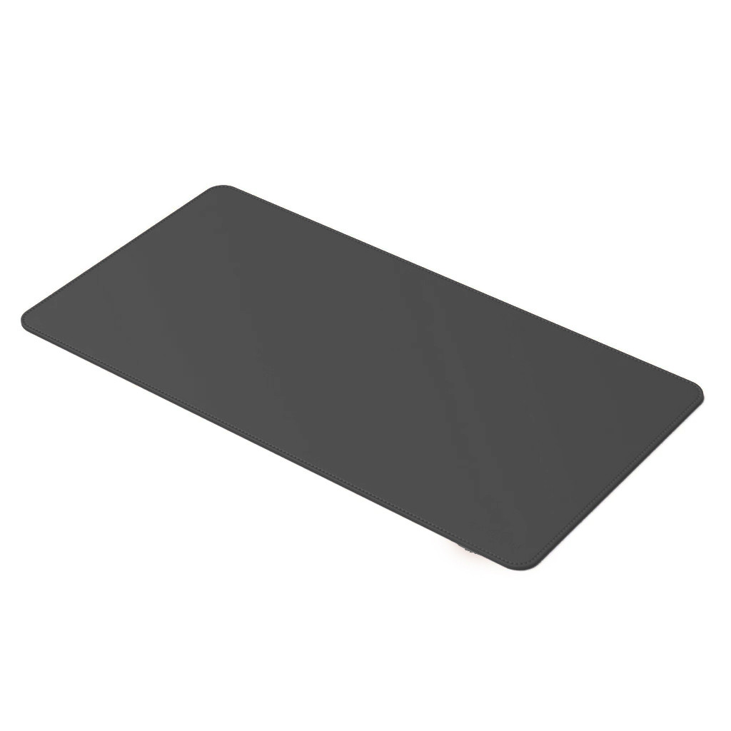 Desk Pad Padrão Couro Cinza Escuro Feltro Costurado Básico