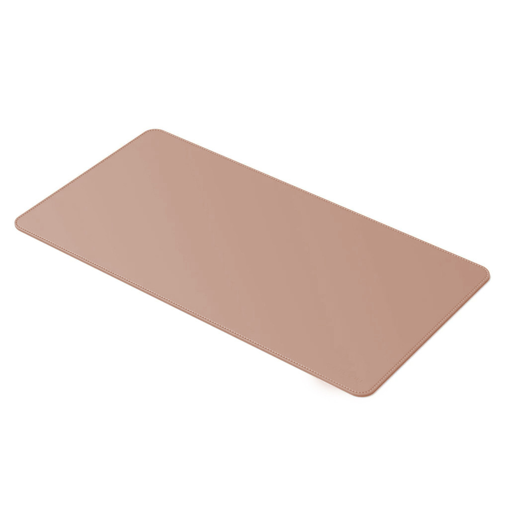 Desk Pad Padrão Couro Nude Feltro Costurado Básico