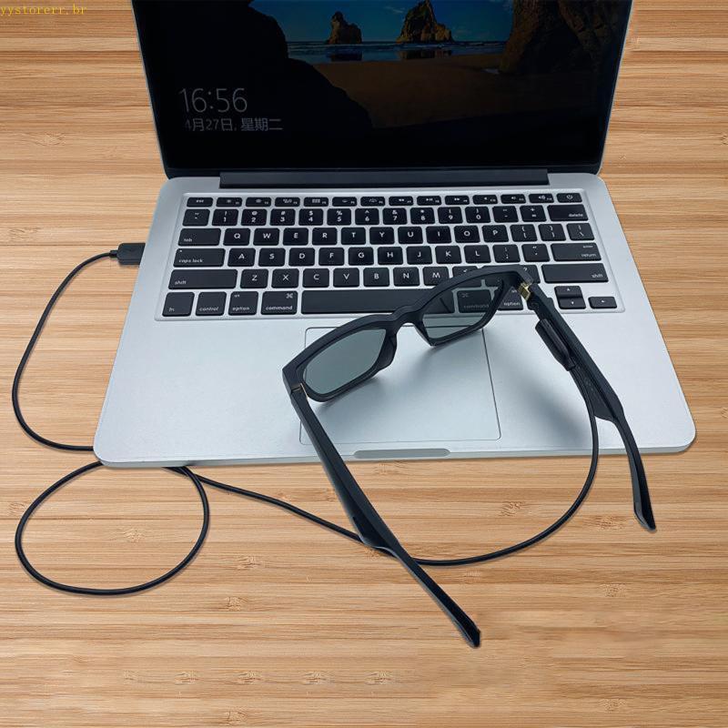 YYS Cabo De Carregamento USB Flexível De 60cm , Carregador De Óculos Compatível Com Bluetooth
