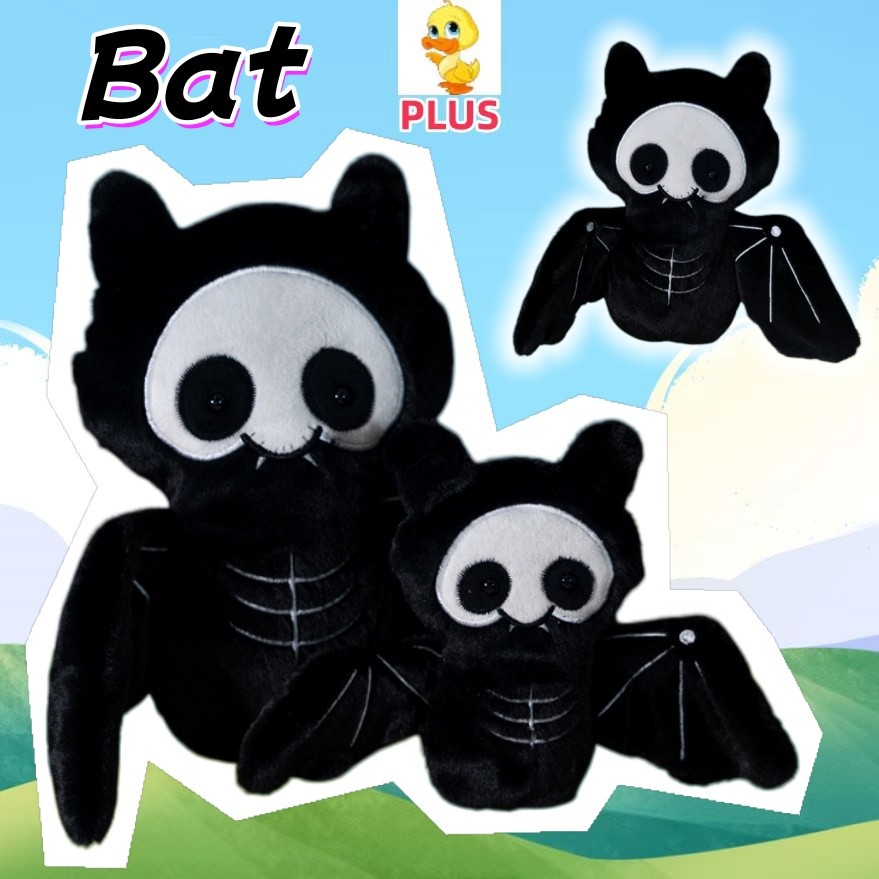 Mais ✨ Em Estoque Engraçado Esqueleto Morcego Plushie Brinquedo Bonito Boneca De Pelúcia Presente Peculiar Decoração De