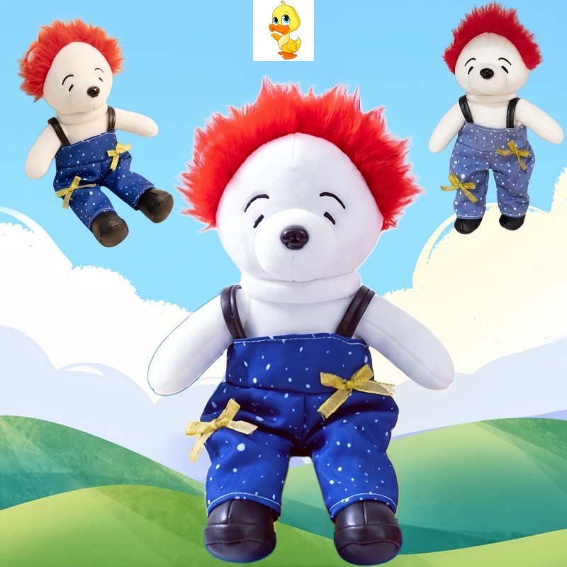 Mais ✨ Em Estoque Bonito Filhote De Cachorro De Cabelo Vermelho Brinquedo De Pelúcia Divertido Boneca Engraçado Decoraçã