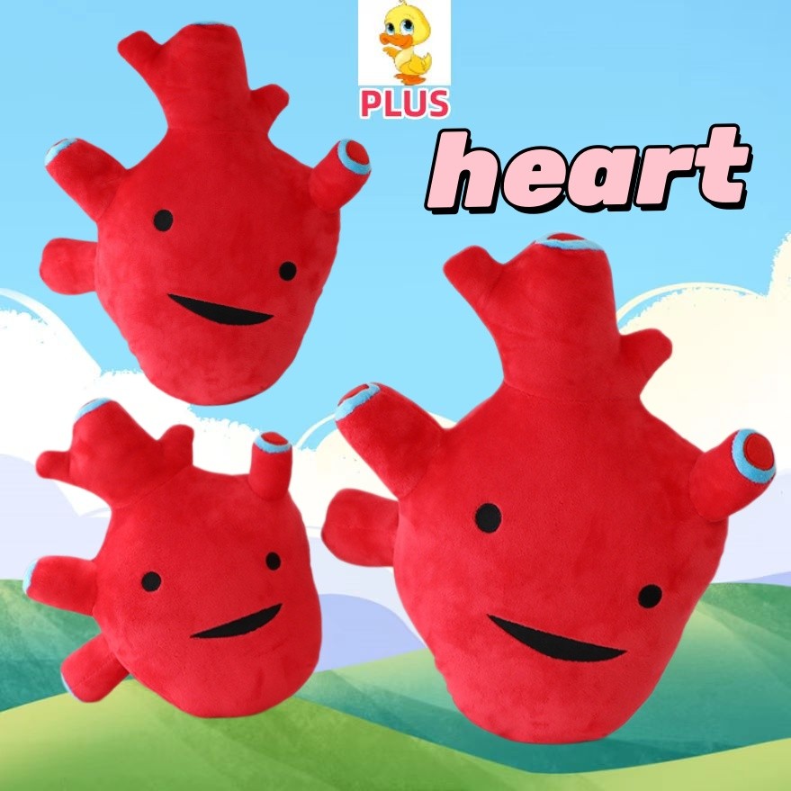 PLUS ✨ Em Estoque Simulado Coração Boneca De Pelúcia Bonito Vermelho Plushie Brinquedo Peculiar Presente Engraçado Decor