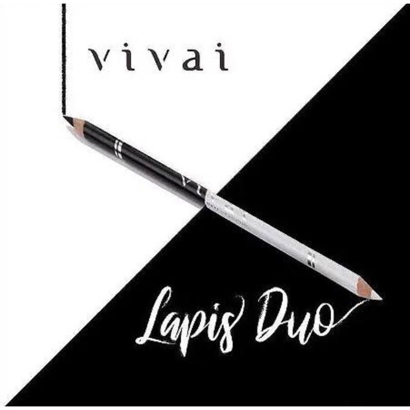 LAPIS DE OLHO DUAS PONTAS PRETO E BRANCO - VIVAI