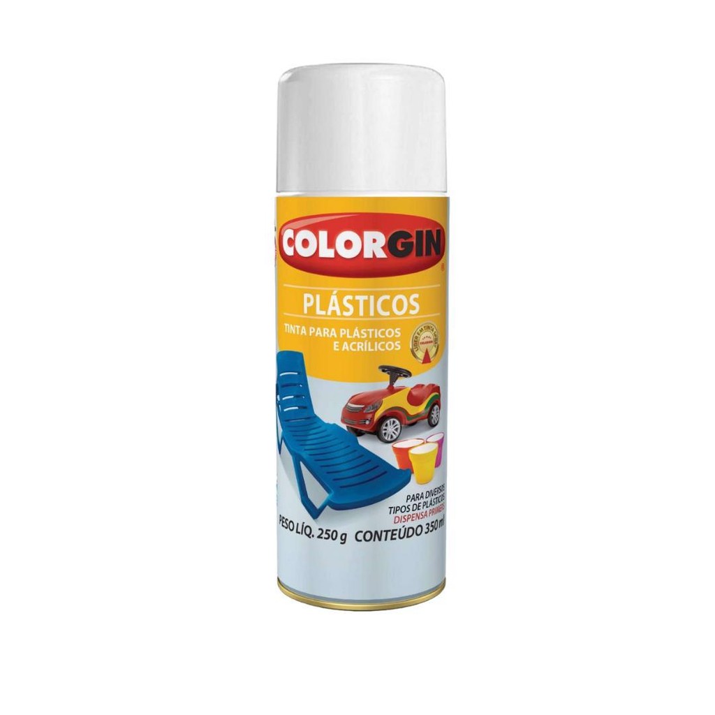 TINTA SPRAY USO GERAL BRANCO RÁPIDO REFRIGERADOR 51001 COLORGIN 350ML