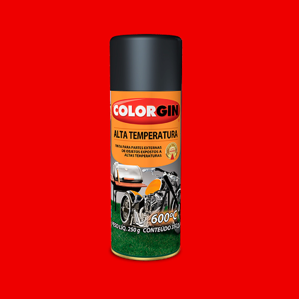 TINTA SPRAY LUMINOSA VERMELHO 755 COLORGIN 350ML