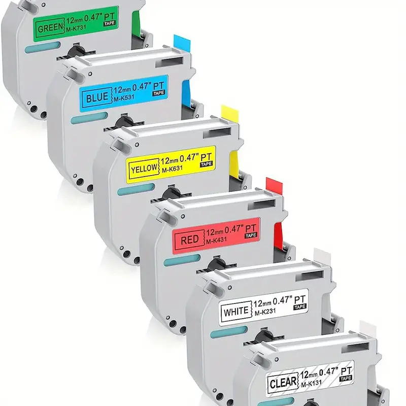 Kit 8 Pack Fitas Compatível Brother M231 Mk231 12mm Colors