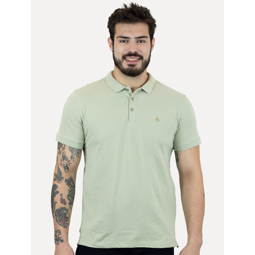 Polo Dudalina Piquet Essentials Cotton Modal Original Verde Sálvia