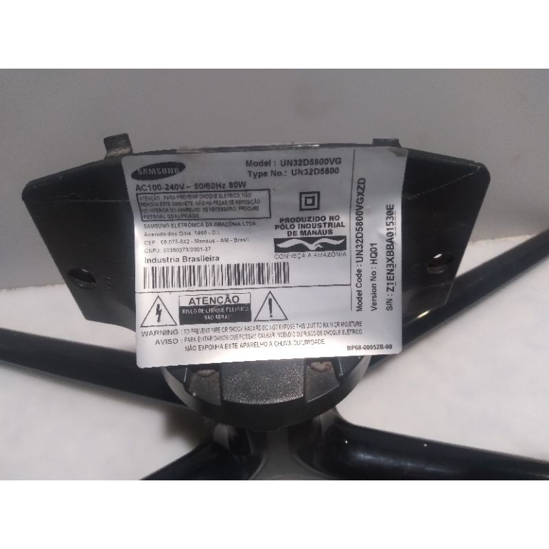 Base Pedestal Original TV Samsung UN32D5800VG (Série D5800) – Com Parafusos