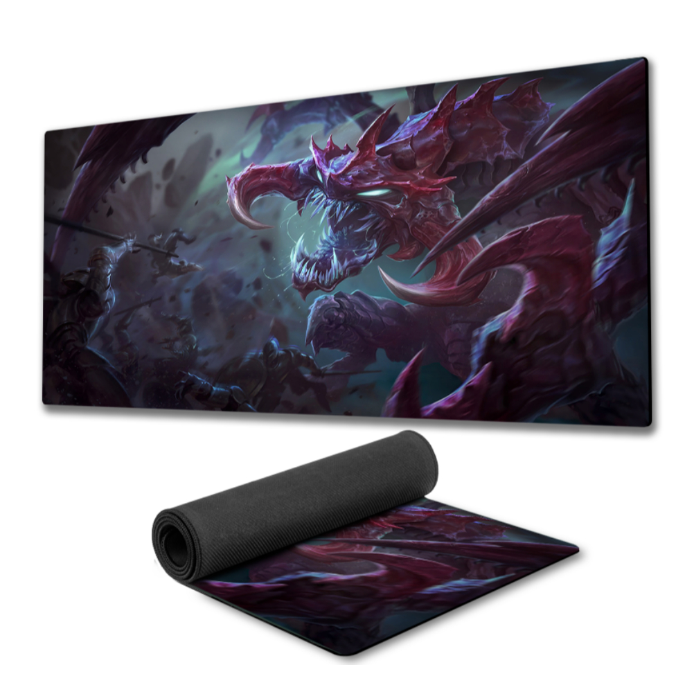 Mouse Pad Chogath LOL fundo de borracha 90x40cm 80x30cm 900x400 800x300 anime League of legends speed gamer mousepad