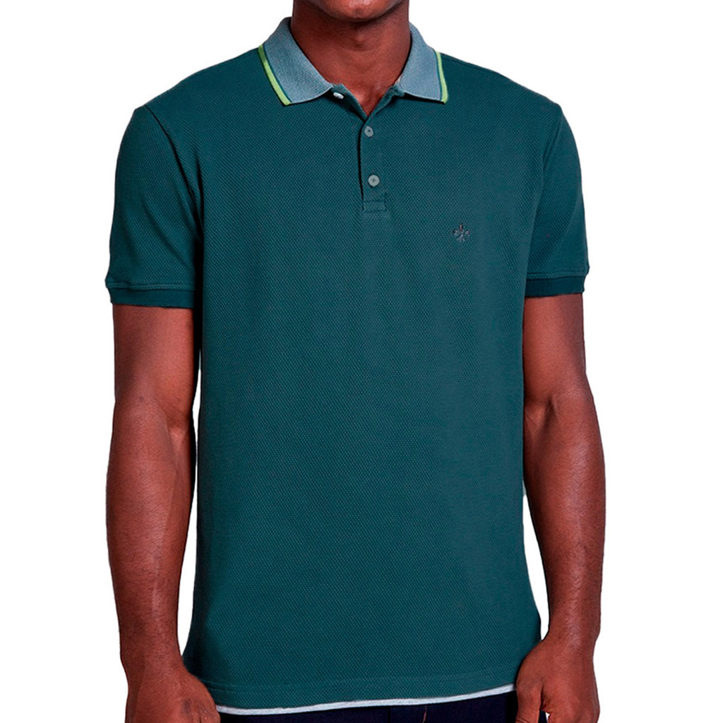 Polo Dudalina Masculina Malha Gola Binada Hive Original Verde
