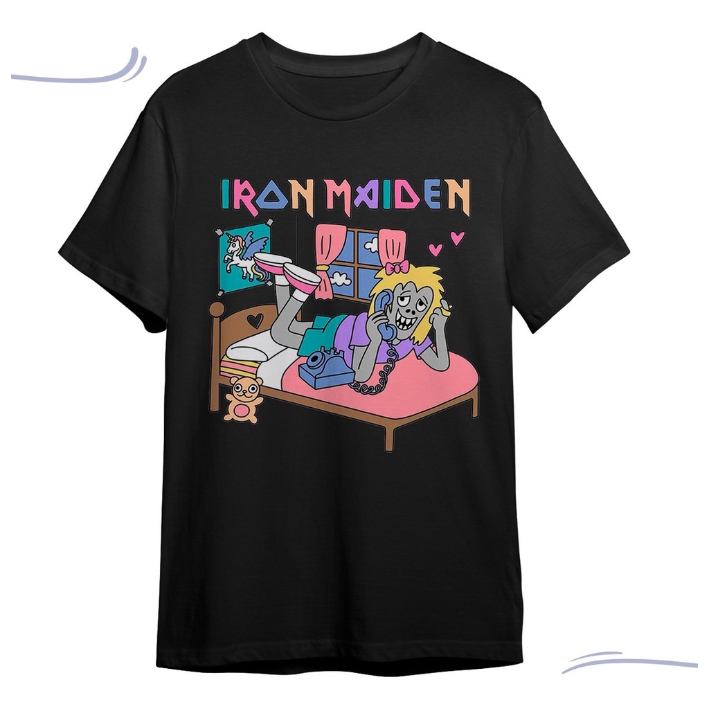 Camiseta Basica Iron Maiden Sean Solomon Banda Rock Metal Camisa 100% Algodão Alta Qualidade