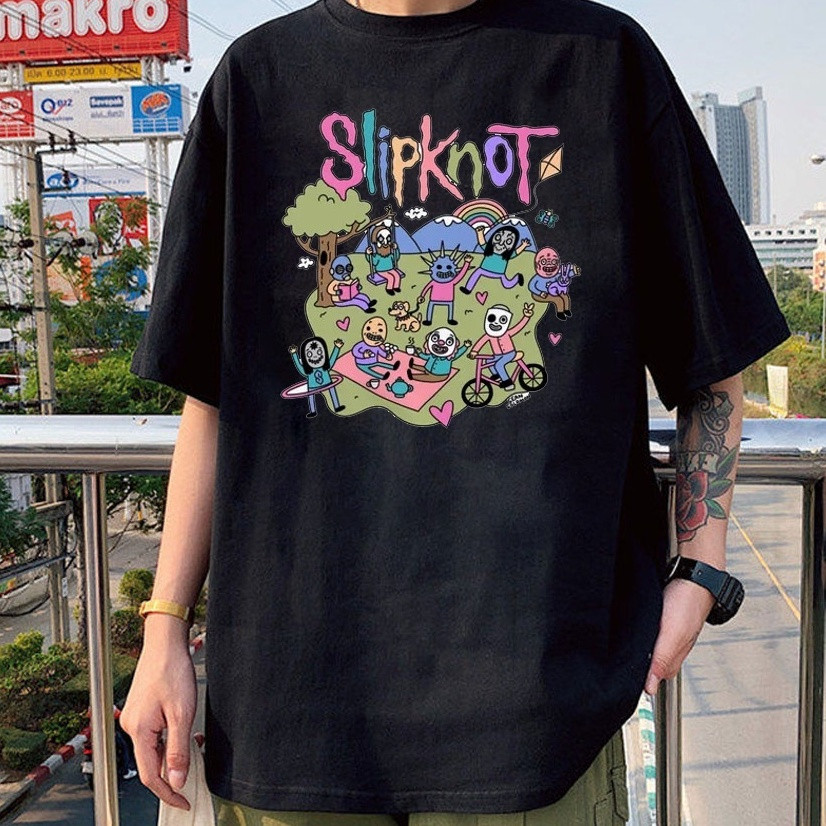 Camiseta Basica Algodao Slipknot Sean Solomon Cute Tour 2022 Metal Rock N Roll Unissex