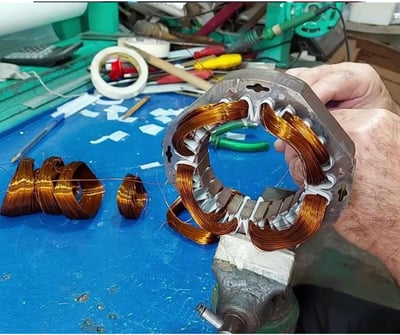 Rebobinagem de motores de ventilador