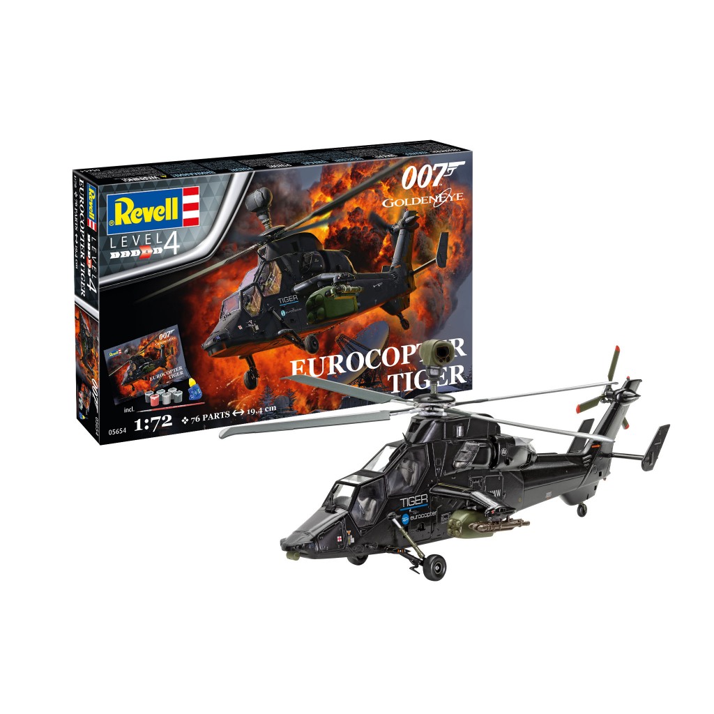 Revell 05654 Eurocopter Tiger 1/72 (James Bond 007) "Golden Eye"  " GIFT SET "