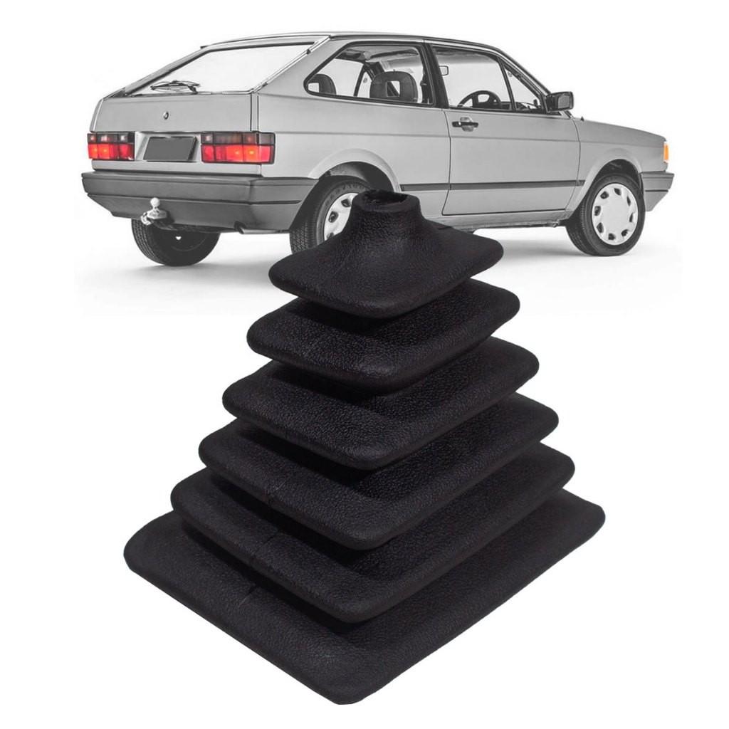 Coifa De Cambio Gol GL GLS GTS Quadrado G1 Console Alto Base Curta 1987 88 89 90 91 92 93 1994 Preto