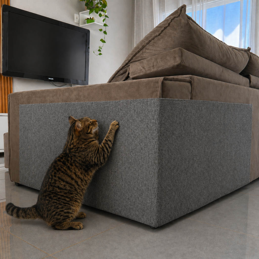 Arranhador Adesivo para Gato Protetor para Sofá Porta  Parede Cama Box - Carpete Premium - Petliz