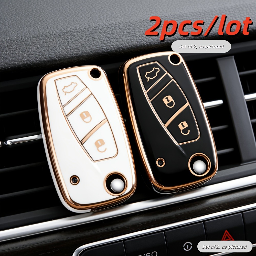 2 Pçs Carro Flip Chave Caso Capas Para FIAT 500 Panda Ideia Stilo Ducato Punto Bravo Grande Minibus Doblo Fob Acessórios