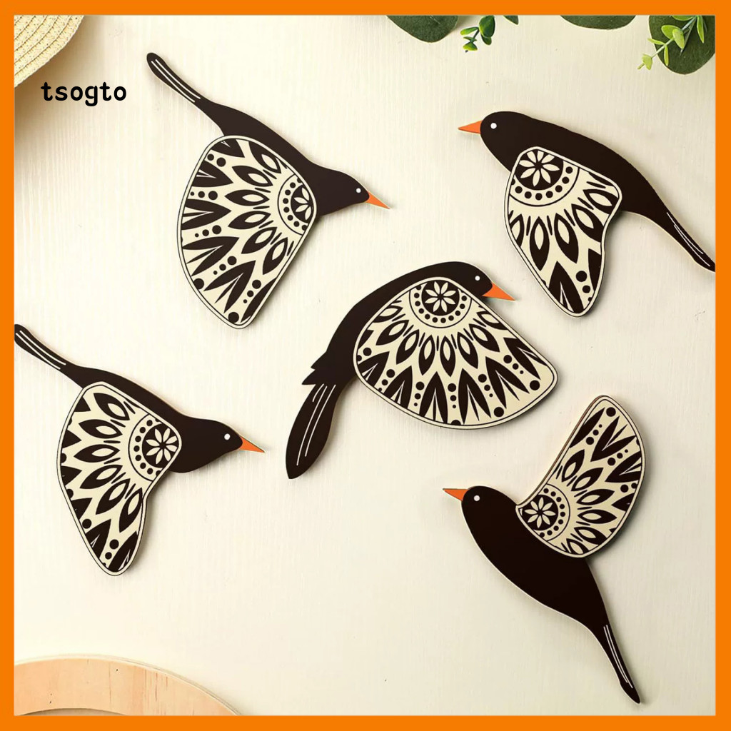 Birds Home Decoration Handwriting Decor Items Rustic Wooden Bathroom Sign Flying Wall Art Decorative Restroom Toilet Doo