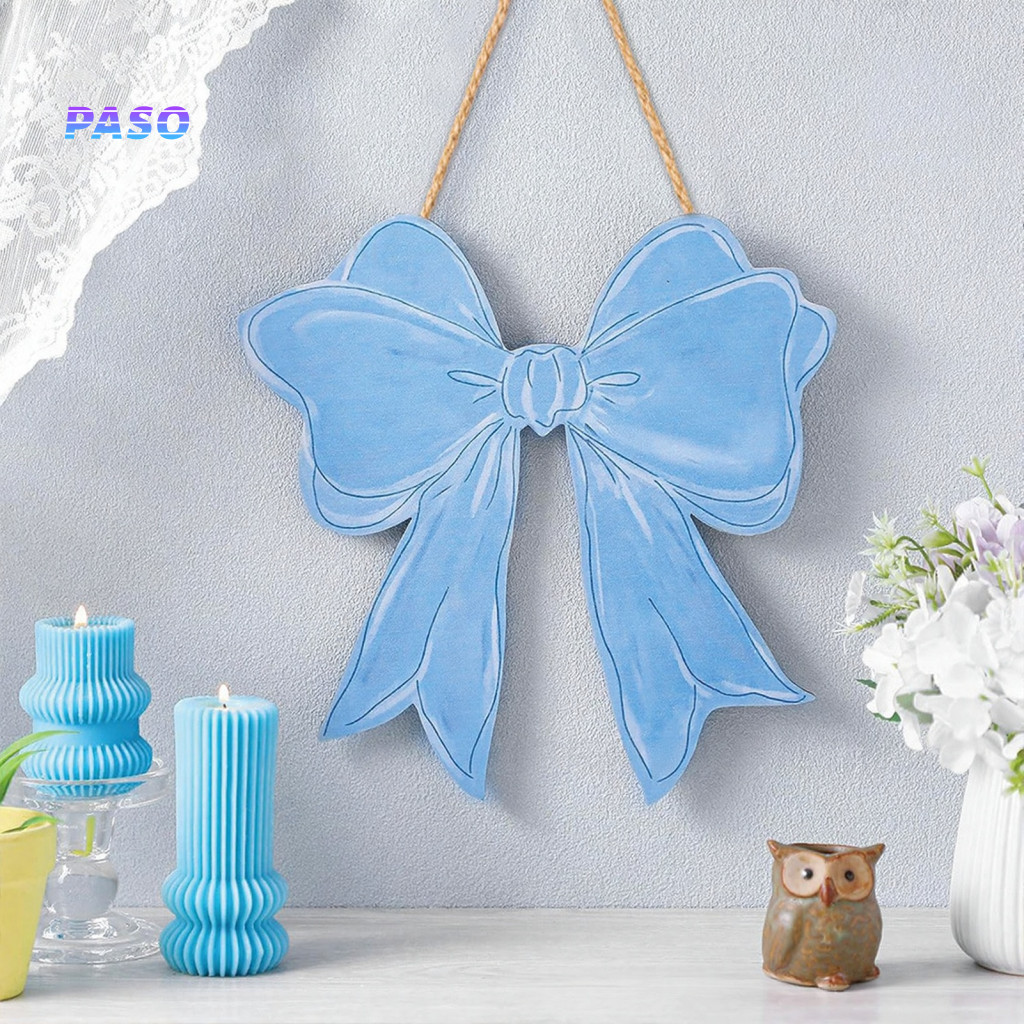 Christmas Bow Wall Sign Decorative for Seasonal Display Wooden Decor Multi-color Door Hanging Ornament Farmhouse Holiday