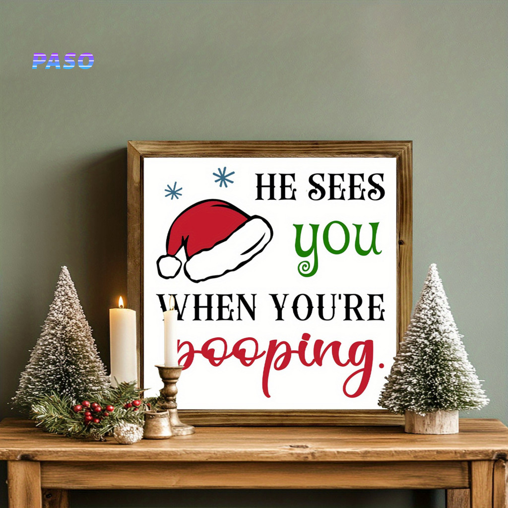Bathroom Wall Sign Rustic Wooden Decorative Painting with Solid Wood Frame – Farmhouse Style Hanging Plaque for Home D